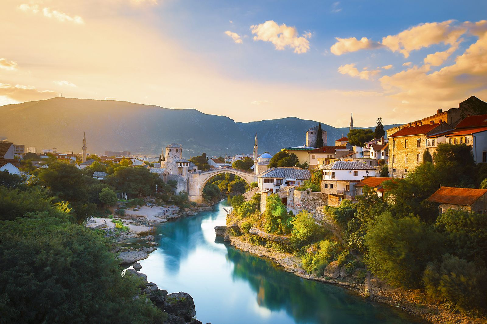 Misty mountain peaks of Bosnia